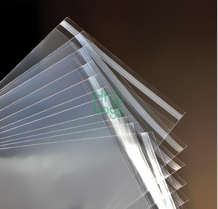 Qingdao manufacture customized self-adhesive transparent opp bag